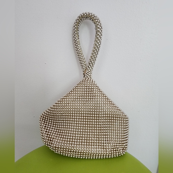 Jessica McClintock Staci Champagne Gold Wristlet - Picture 6 of 8